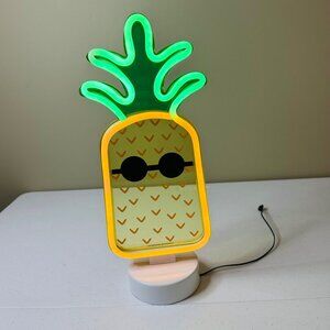 Neon Pineapple Shaped LED Table Light With Sunglasses Home Decor & Party Decor